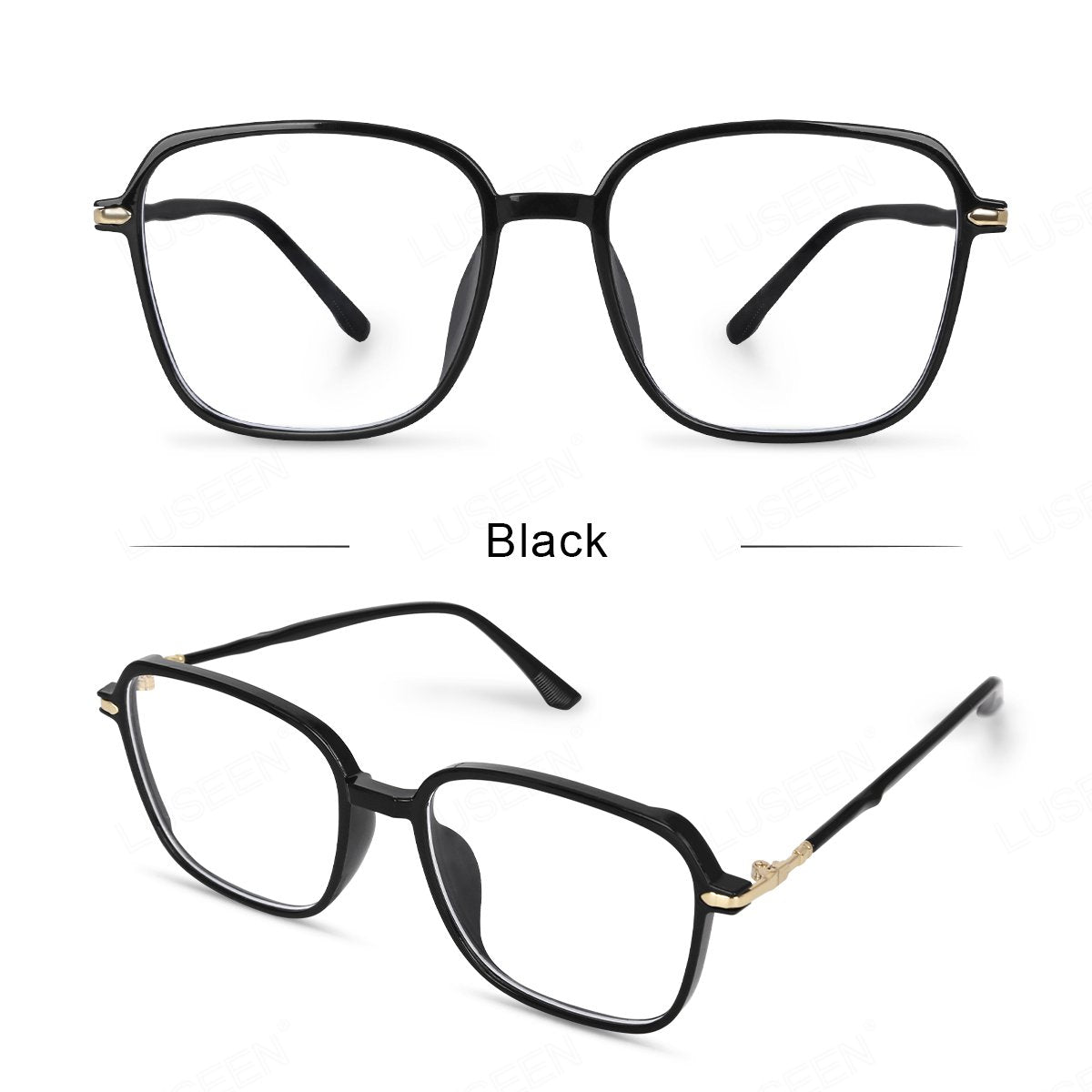 LUSEEN Anti Radiation Photochromic Eyeglass Unisex Eyeglass Summer Sunglasses For Men Women Shades Trending Fashion Eyewear Cute Round Face AG2246