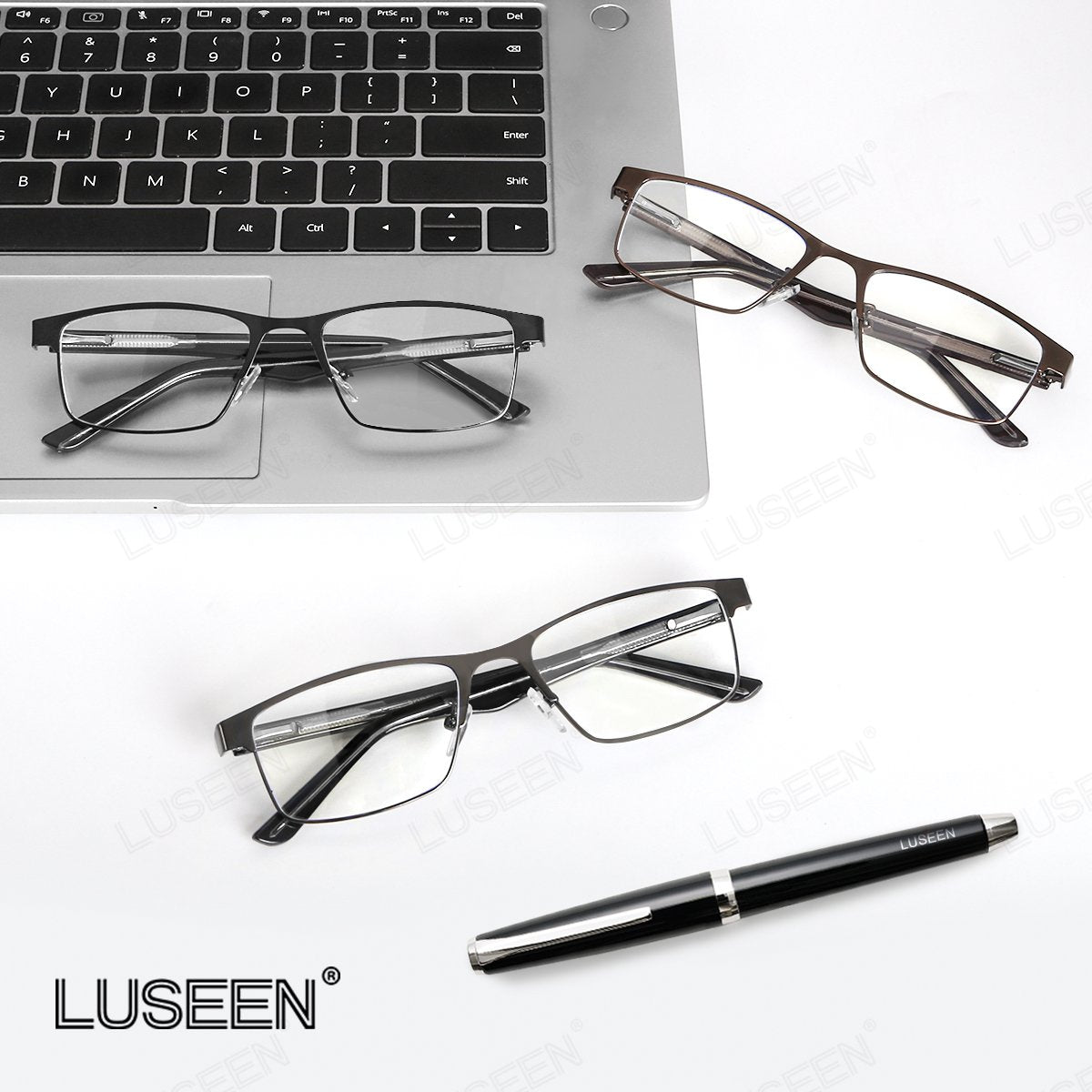 LUSEEN AG2244 Anti Radiation Photochromic Eyeglass Unisex Neutral Student Resin Full Rim Fashion Square Frame Glasses