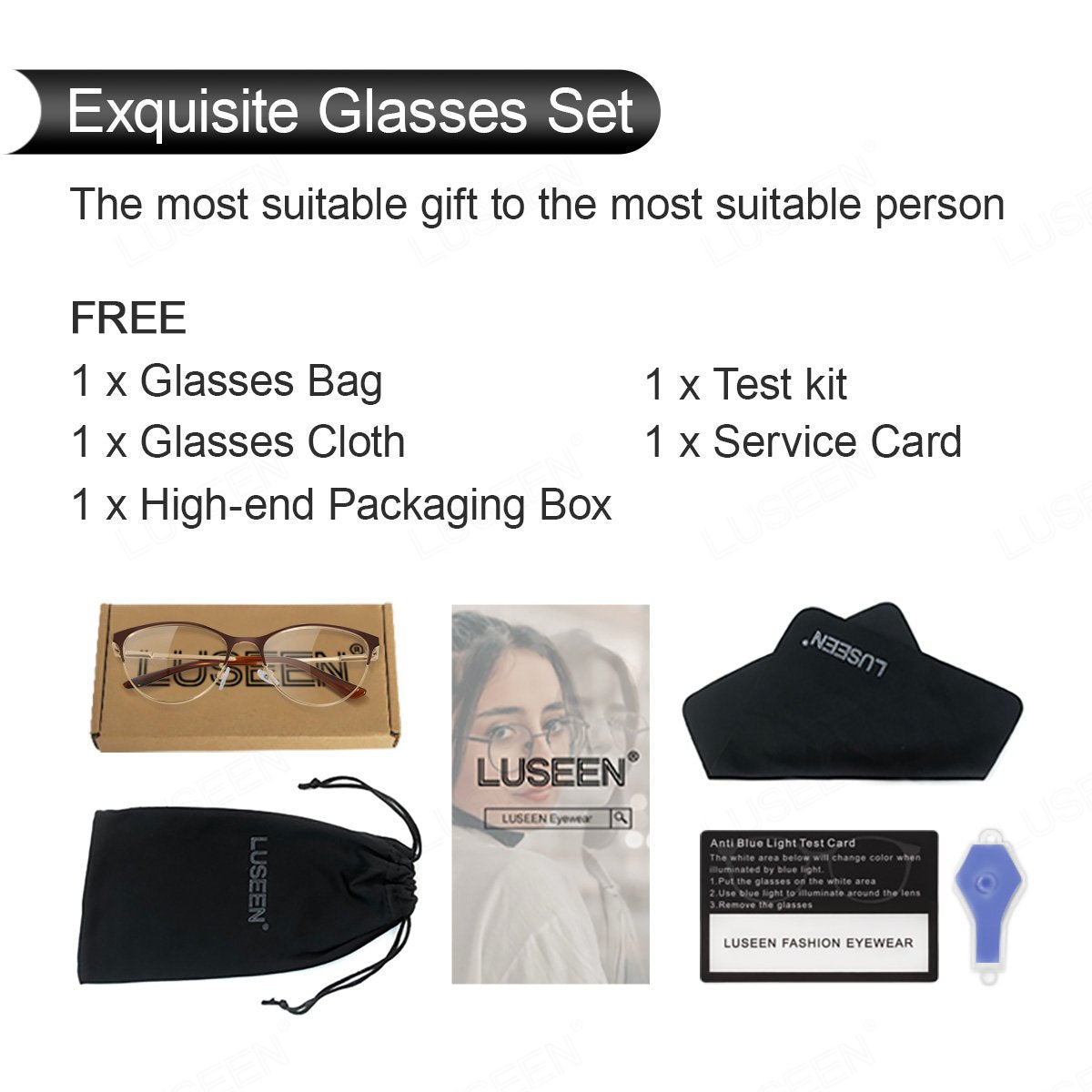 LUSEEN AG2243 Unisex Photochromic Anti Radiation Eyeglass Shades For Men Women Sunglasses Cat Eye For Round Face For Beach Eyewear Frames