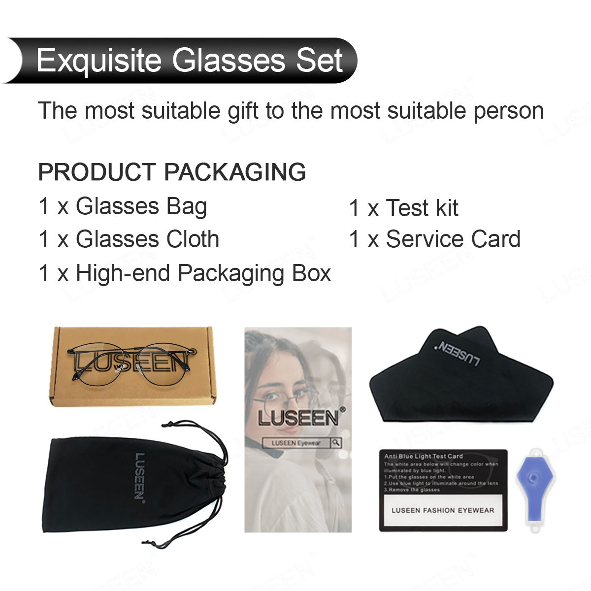 LUSEEN AG2249 Anti-Radiation Photochromic Eyeglasses For Men Women Cat Eye Fashion Eyecare