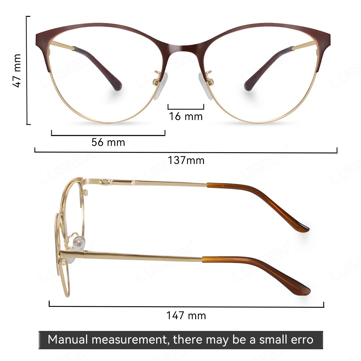 LUSEEN AG2243 Unisex Photochromic Anti Radiation Eyeglass Shades For Men Women Sunglasses Cat Eye For Round Face For Beach Eyewear Frames