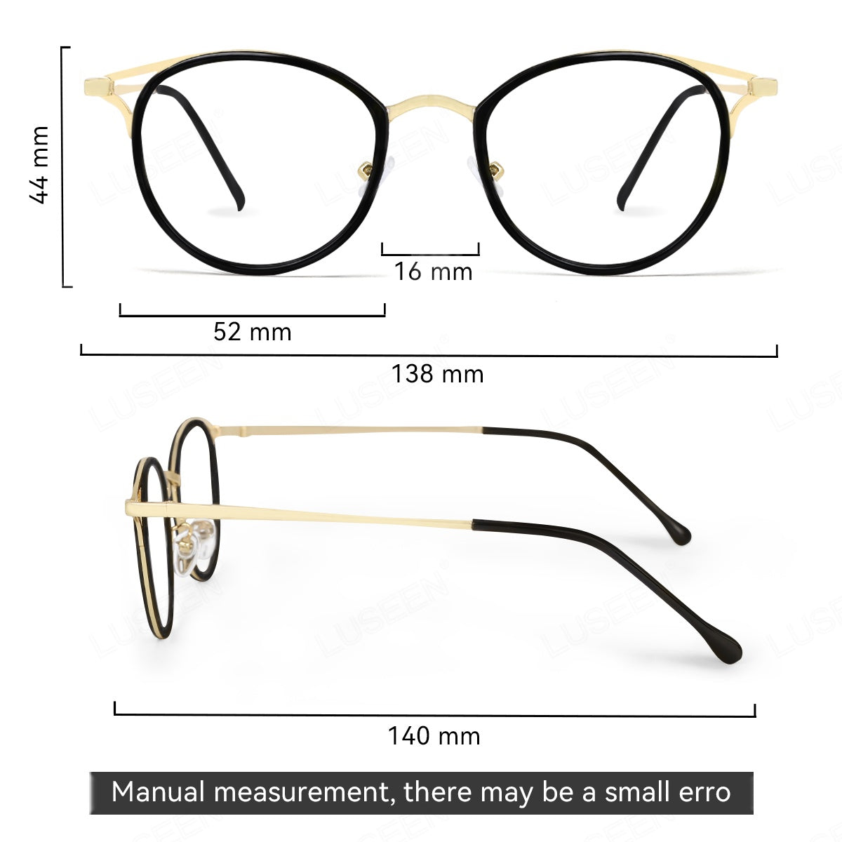 LUSEEN AG2269 Photochromic Anti Radiation Eyeglass for Men Women Anti Blue Light Replaceable Type Fashion Glasses