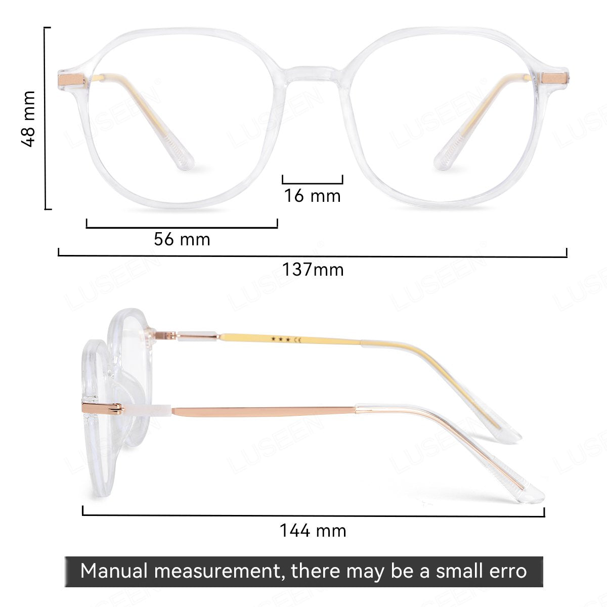 LUSEEN AG2257 Unisex Photochromic Anti Radiation Fashion Eyeglass Shades For Men Women Sunglasses For Round Face