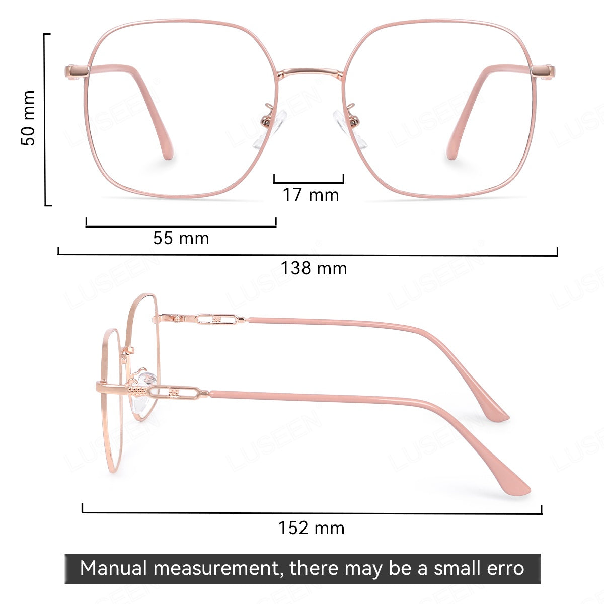 LUSEEN Photochromic Anti Radiation Eyeglass Oversized Full Rim For Man And Woman Unisex Eyewear AG2261