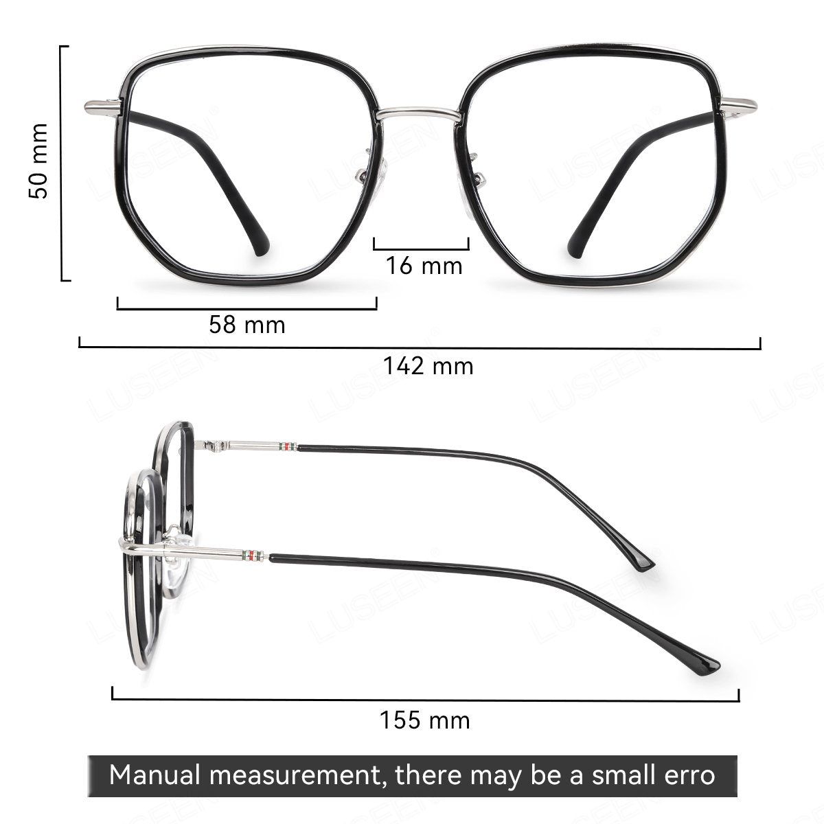LUSEEN Anti Radiation Photochromic Eyeglass Sunglasses Shades for Men Women Vintage Fashion Student Round Face Unisex Summer Outfit Resin Eyewear AG2264