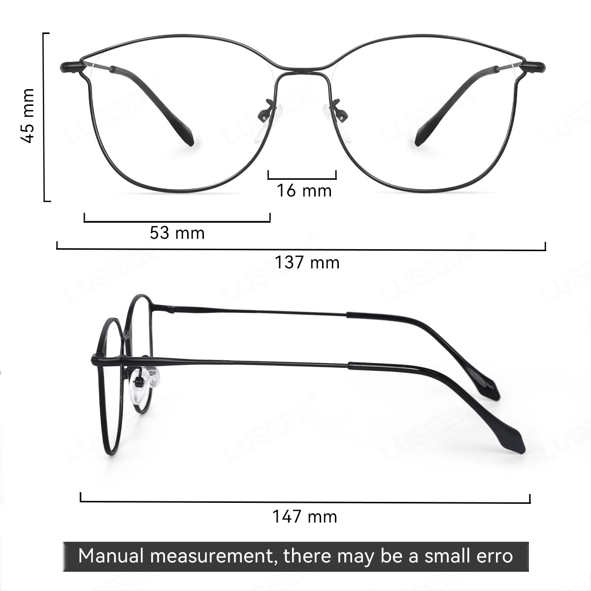 LUSEEN AG2249 Anti-Radiation Photochromic Eyeglasses For Men Women Cat Eye Fashion Eyecare