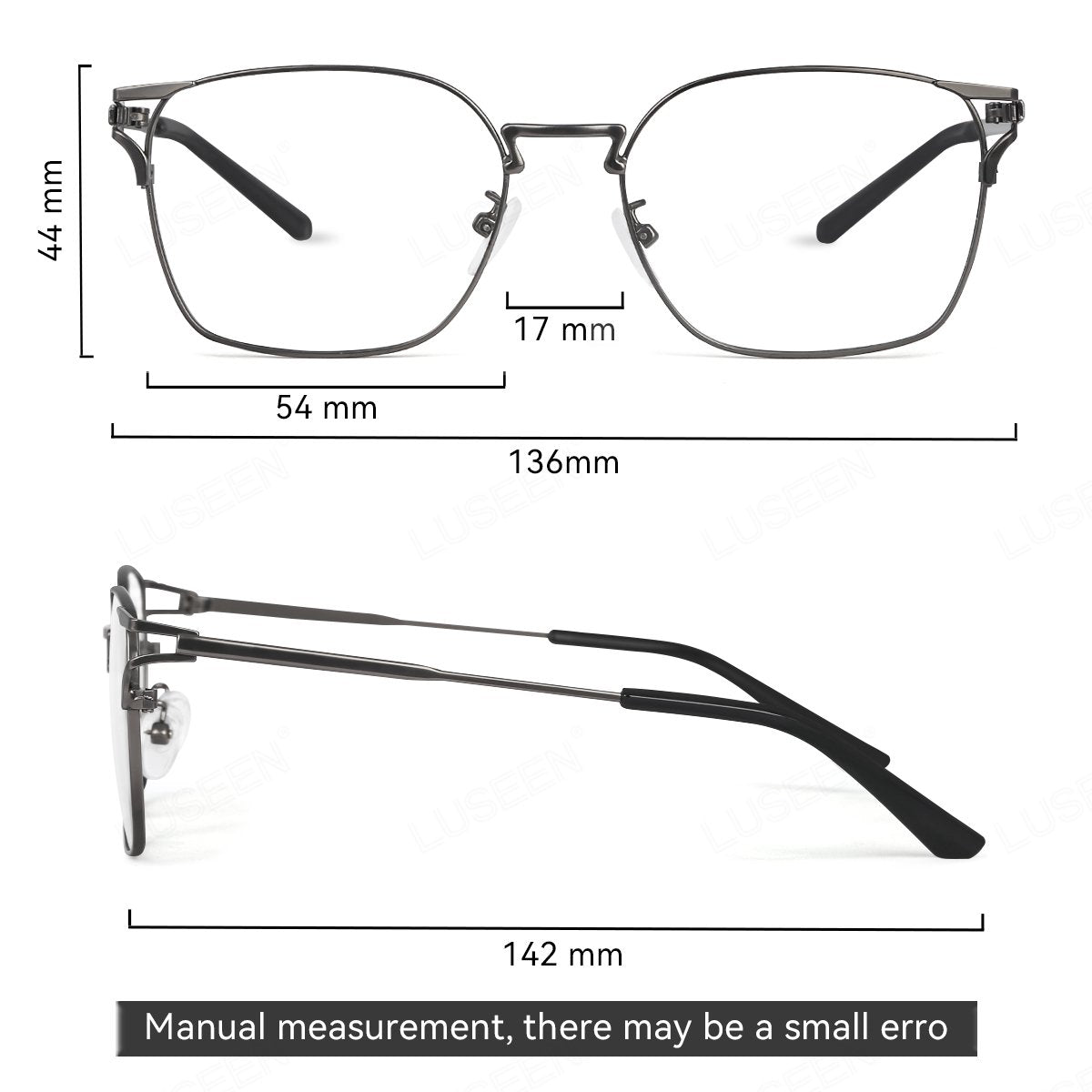 LUSEEN AG2236 Photochromic Anti-Radiation Eyeglasses Rectangle Shades For Women Man Eyeglass Anti Blue Ray Hot Sale Fashion Glasses