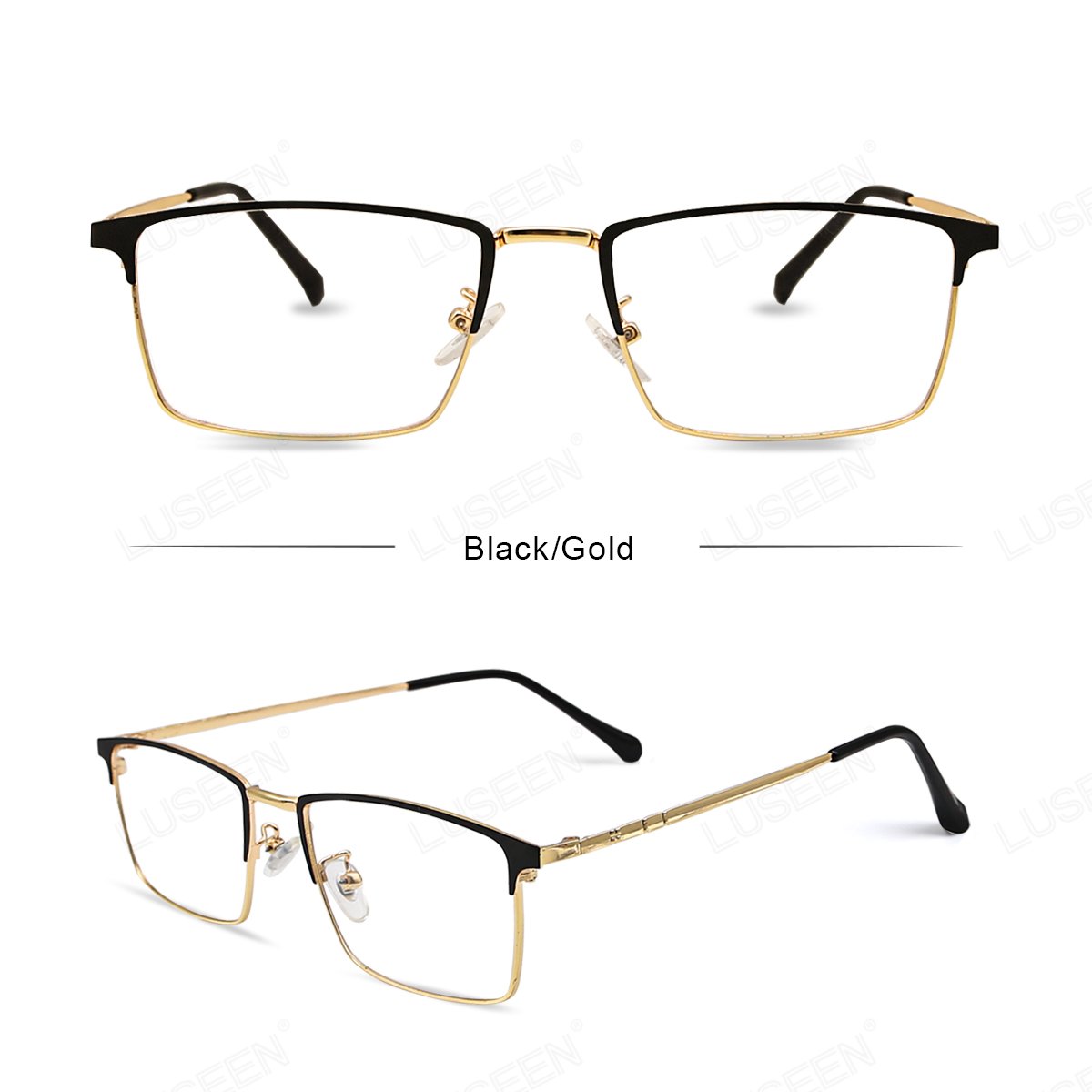 LUSEEN Anti Radiation Photochromic Eyeglass Sunglasses AG2251 Shades for Men Women Vintage Fashion Student Round Face Unisex Summer Outfit Resin Eyewear