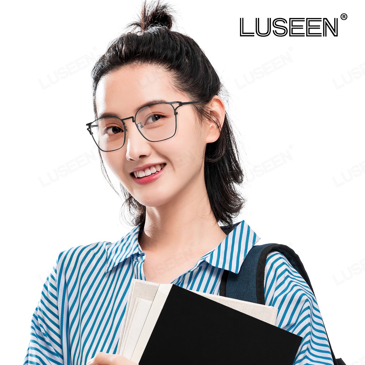 LUSEEN AG2236 Photochromic Anti-Radiation Eyeglasses Rectangle Shades For Women Man Eyeglass Anti Blue Ray Hot Sale Fashion Glasses