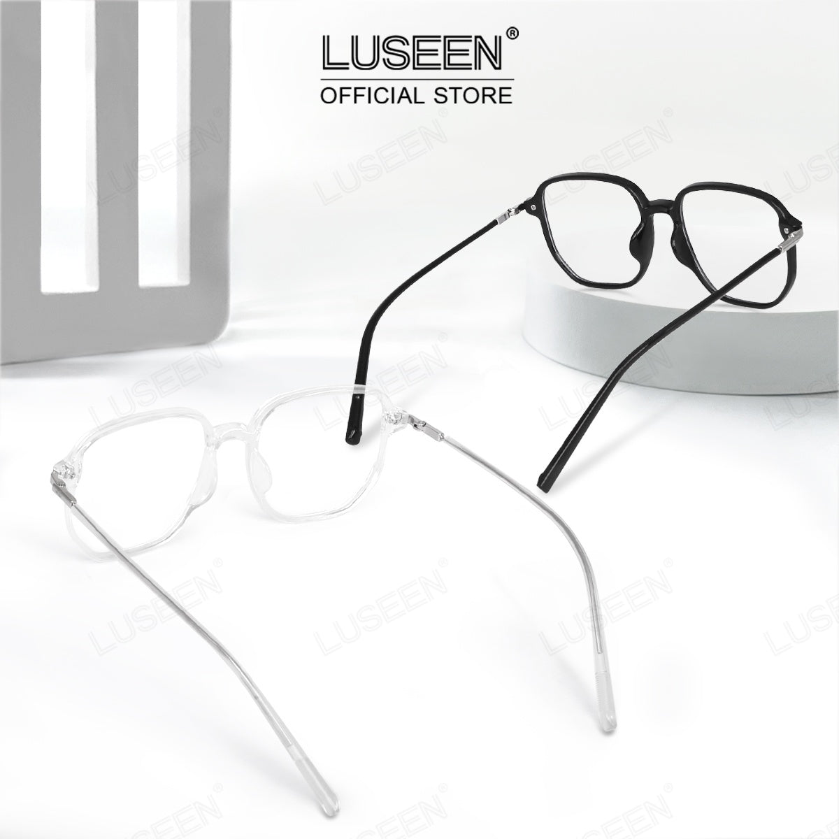 LUSEEN AG2266 Anti-Radiation Photochromic Eyeglasses For Men Women Oversized Full Rim AG2266