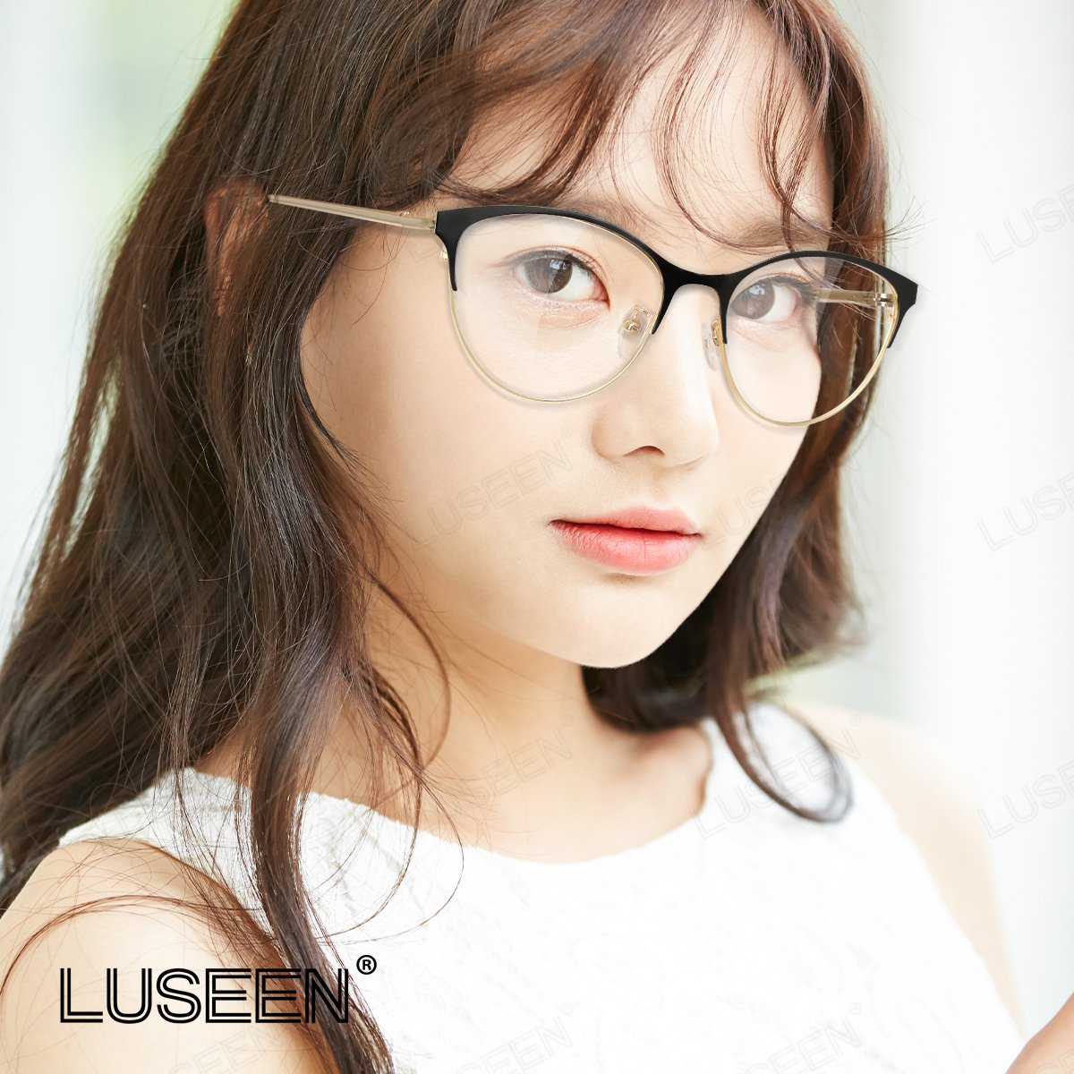 LUSEEN AG2243 Unisex Photochromic Anti Radiation Eyeglass Shades For Men Women Sunglasses Cat Eye For Round Face For Beach Eyewear Frames