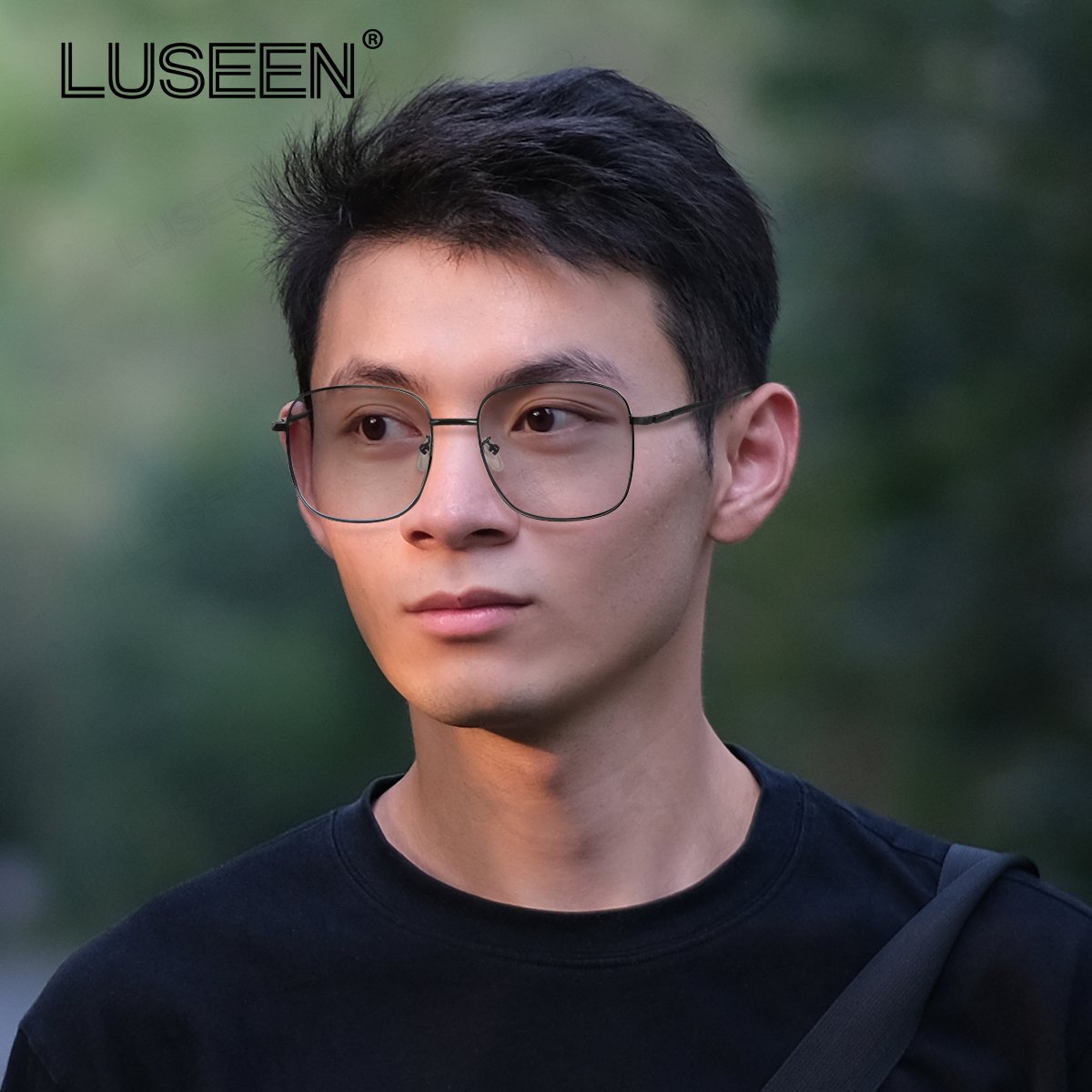 LUSEEN AG2265 Photochromic Anti-Radiation Eyeglasses Shades For Women Men Replaceable Lens Fashion OOTD