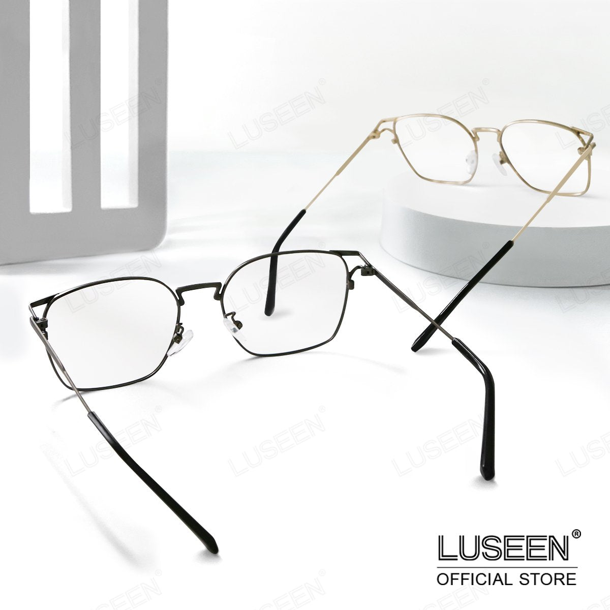 LUSEEN AG2236 Photochromic Anti-Radiation Eyeglasses Rectangle Shades For Women Man Eyeglass Anti Blue Ray Hot Sale Fashion Glasses