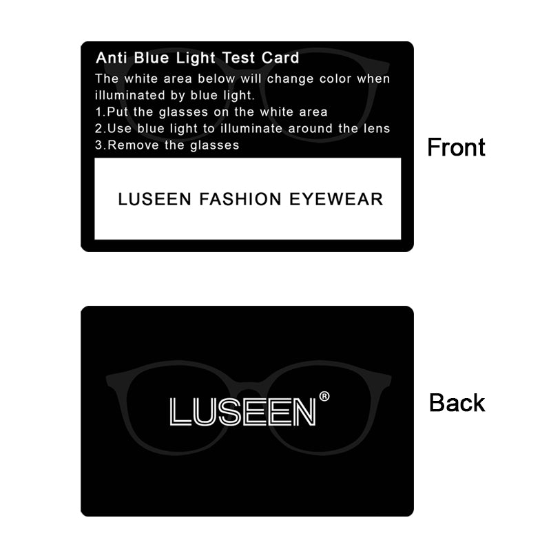 LUSEEN Antiradiation Eyeglass Test Kit Antirad Test Card At Blue Light Transmitter AT1001