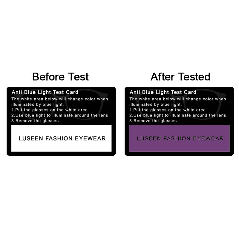 LUSEEN Antiradiation Eyeglass Test Kit Antirad Test Card At Blue Light Transmitter AT1001