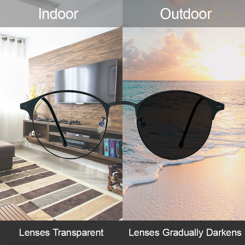 LUSEEN Salamin Photochromic Anti Blue Ray Anti Radiation Eyeglass Para sa Lalaki At Babae UV400 AG2202