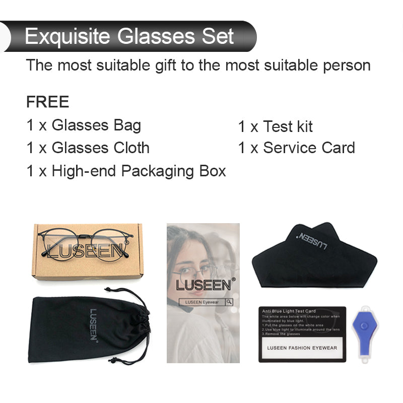 LUSEEN Anti Radiation Eyeglass Photochromic Anti Blue Ray Computer Eye Glasses for Woman Men Eyewear AG2204