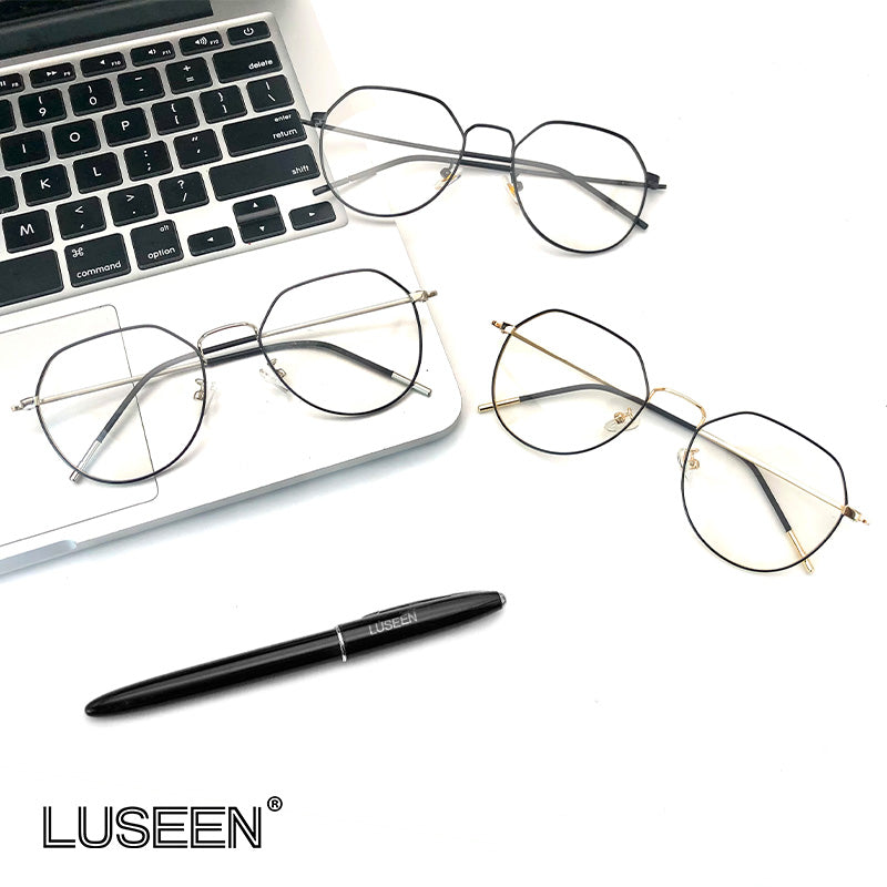 LUSEEN Photochromic Eyeglasses Anti Radiation Anti Blue Ray Computer Glasses Sunglasses for Women Man AG2210
