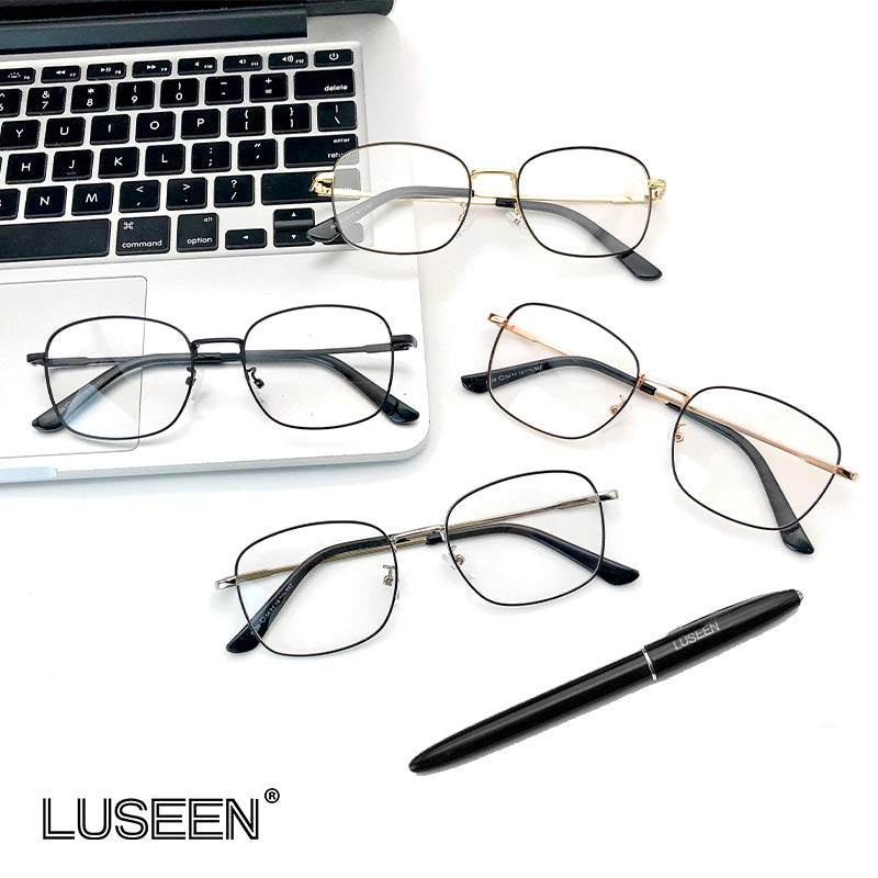 LUSEEN Anti Radiation Eyeglass Para sa Babae Mga Lalaki Photochromic Eye Glasses Anti Blue Light Eyewear AG2212
