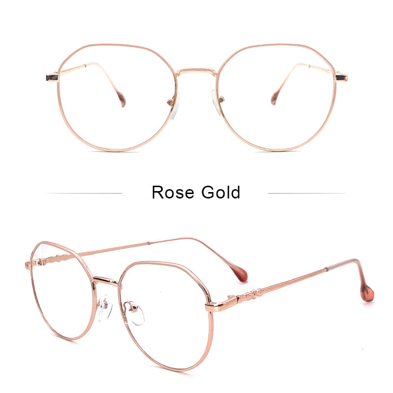 LUSEEN Photochromic Anti Radiation Salamin sa Mata Metal Computer Anti Blue Light Salamin Para sa Babae AG2218