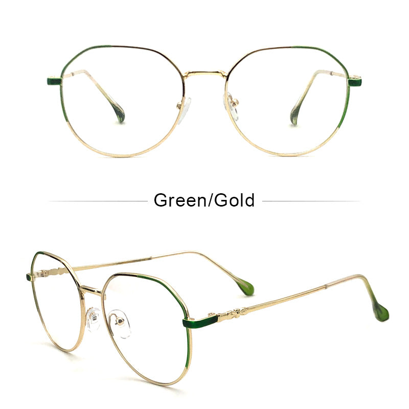 LUSEEN Photochromic Anti Radiation Salamin sa Mata Metal Computer Anti Blue Light Salamin Para sa Babae AG2218