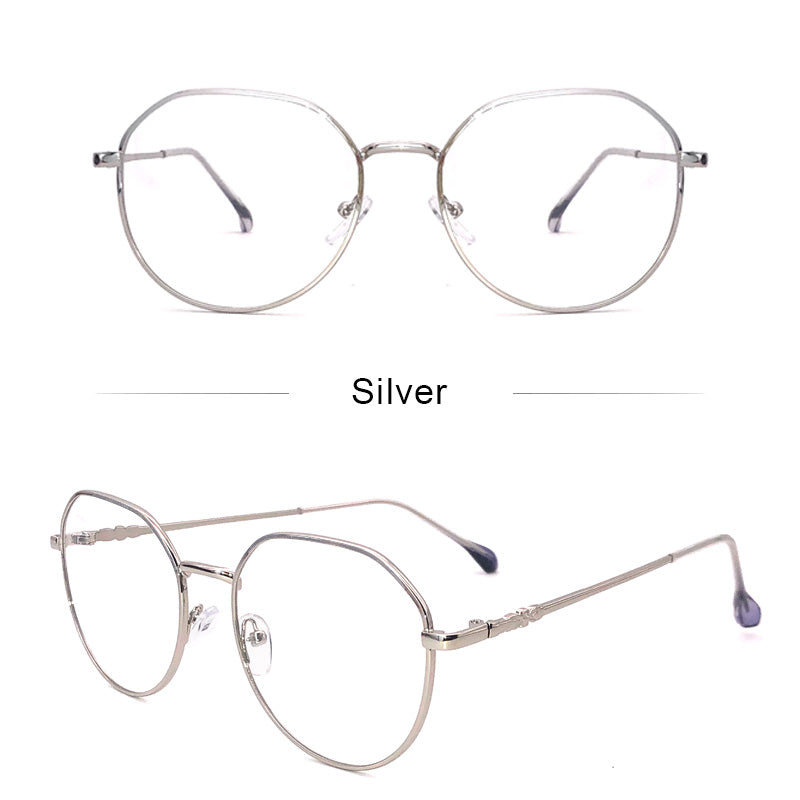 LUSEEN Photochromic Anti Radiation Salamin sa Mata Metal Computer Anti Blue Light Salamin Para sa Babae AG2218