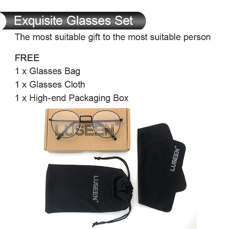 LUSEEN Anti Radiation Photochromic Eye Glasses Para sa Babae Mga Lalaki Maaaring Palitan ng Lens Mga Salamin sa Mata Frame Anti UV lens AG2219