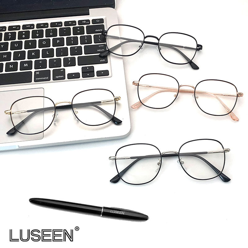 LUSEEN Anti Radiation Photochromic Eyeglass Para sa Babae Lalaki Mapapalitang Salamin sa Mata Anti Blue Light Eyewear AG2222
