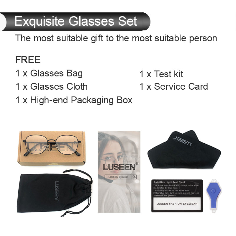 LUSEEN Anti Radiation Photochromic Eyeglass Para sa Babae Lalaki Mapapalitang Salamin sa Mata Anti Blue Light Eyewear AG2222