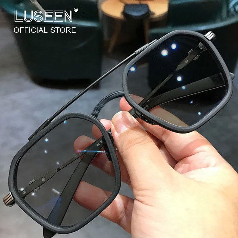 LUSEEN Photochromic Anti Radiation Eyeglass For Woman Men Transition E