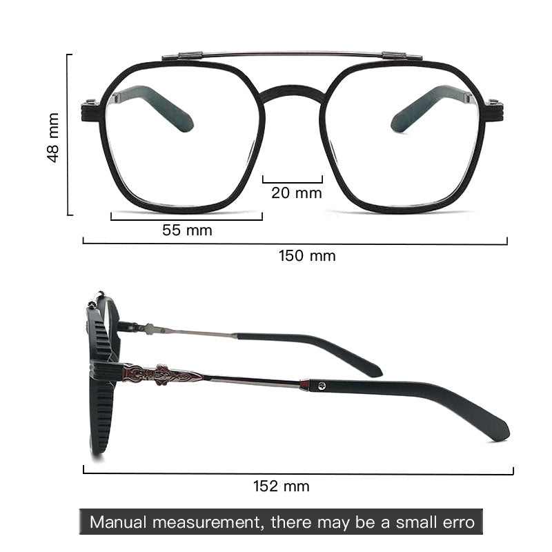 LUSEEN Photochromic Anti Radiation Eyeglass Para sa Babae Mga Lalaki Transition Eyewear Napalitan ng Lens Oversized Eye Glasses AG2225