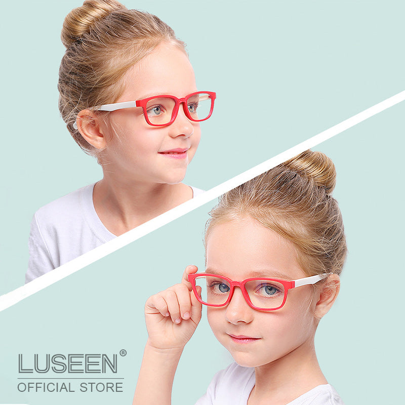 LUSEEN Anti Radiation Eye Glasses para sa mga Bata Anti Rad Eye Glasses na may Case Protect Eyewear para sa Mga Lalaki at Babae AG3201