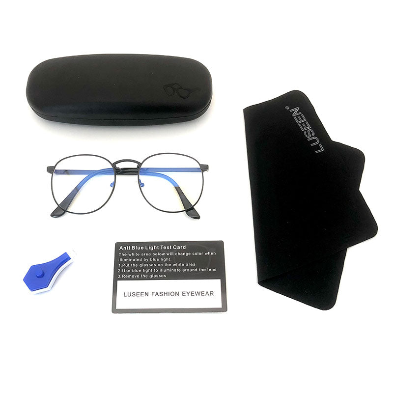 LUSEEN Anti Radiation Eyeglass Para sa Lalaki at Babae na Maaaring Palitan ng Lens Frame na Salamin sa Mata AG8801