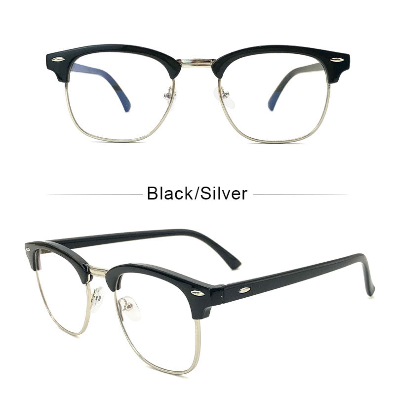 LUSEEN Eyewear Square Anti Radiation Replaceable Lens para sa Mga Lalaki at Babae AG8802