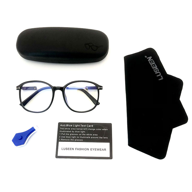 LUSEEN Anti Radiation Glasses Maaaring Palitan ng Lens Computer Eyeglass para sa Mga Lalaki at Babae na Salamin sa Mata AG8803