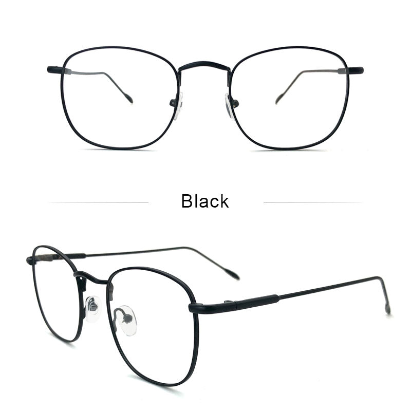 LUSEEN Anti Radiation Eyeglass Para sa Babae At Lalaki Metallic Frame Glasses Napalitan ng Lens Eyeglasses Frames AG8805