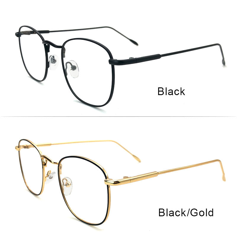 LUSEEN Anti Radiation Eyeglass Para sa Babae At Lalaki Metallic Frame Glasses Napalitan ng Lens Eyeglasses Frames AG8805