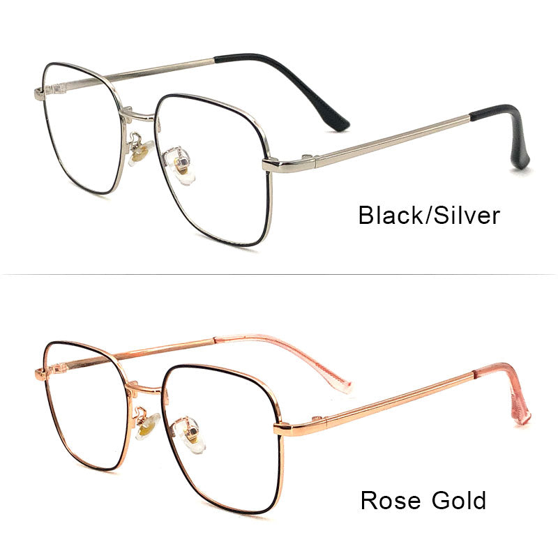 LUSEEN Anti Radiation Eye Glasses Anti Blue Lens Metallic Frame para sa Mga Lalaki at Babae AG8806