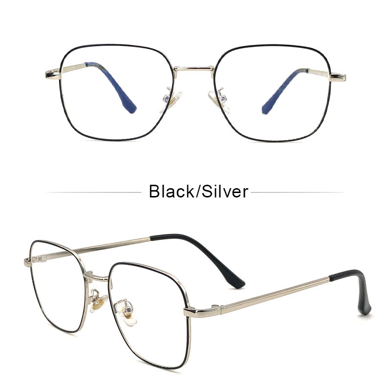 LUSEEN Anti Radiation Eye Glasses Anti Blue Lens Metallic Frame para sa Mga Lalaki at Babae AG8806