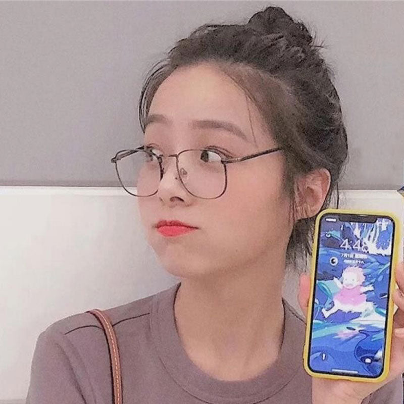 LUSEEN Anti Radiation Eye Glasses Anti Blue Lens Metallic Frame para sa Mga Lalaki at Babae AG8806