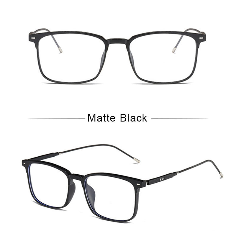 LUSEEN Anti Radiation Eyeglass Para sa Babae At Lalaki Anti Rad Eye Glasses Square TR Frame Anti Blue Ray Glass AG8807