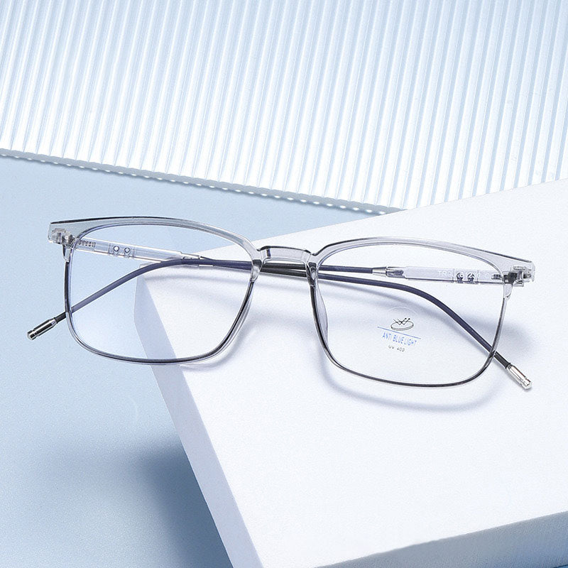 LUSEEN Anti Radiation Eyeglass Para sa Babae At Lalaki Anti Rad Eye Glasses Square TR Frame Anti Blue Ray Glass AG8807