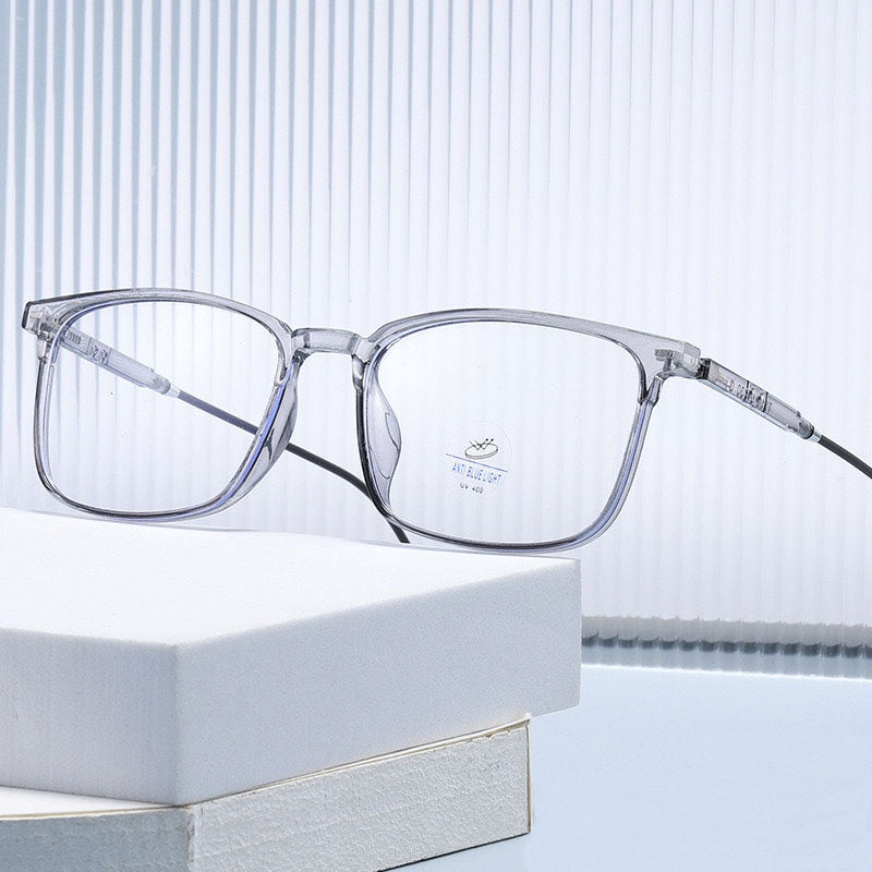 LUSEEN Anti Radiation Eyeglass Para sa Babae At Lalaki Anti Rad Eye Glasses Square TR Frame Anti Blue Ray Glass AG8807