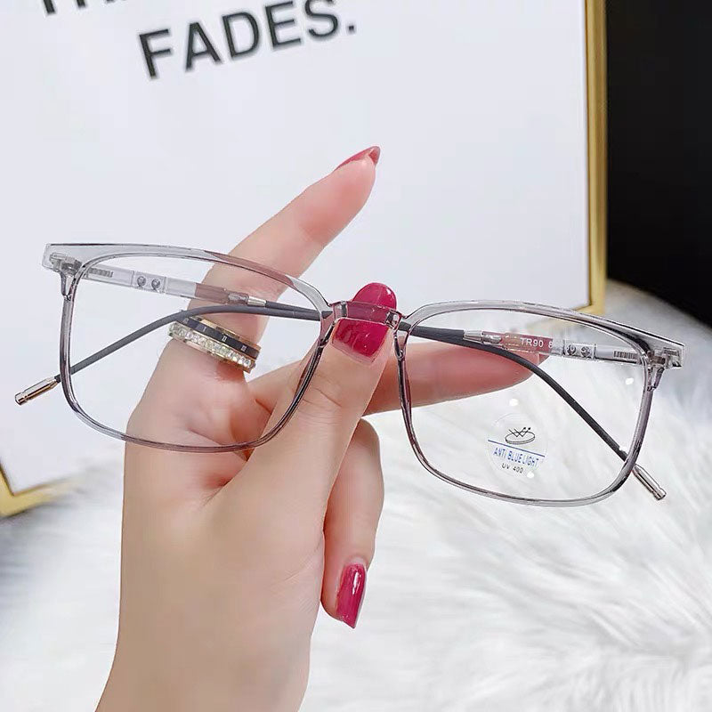 LUSEEN Anti Radiation Eyeglass Para sa Babae At Lalaki Anti Rad Eye Glasses Square TR Frame Anti Blue Ray Glass AG8807
