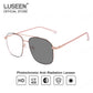 LUSEEN AG2234  Photochromic Anti Radiation Eyeglass Unisex Full Rim Student Replaceable Lenses  Fashion Glasses