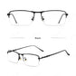 LUSEEN AG2247 Photochromic Anti-Radiation Eyeglasses Unisex Replaceable Lens Fashion Semi Rimless Rectangle Frame