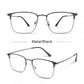 LUSEEN AG2248 Photochromic Anti-Radiation Eyeglasses Unisex Replaceable Lens Rectangle Semi Rimless Frame