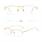 LUSEEN AG2247 Photochromic Anti-Radiation Eyeglasses Unisex Replaceable Lens Fashion Semi Rimless Rectangle Frame