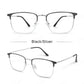 LUSEEN AG2248 Photochromic Anti-Radiation Eyeglasses Unisex Replaceable Lens Rectangle Semi Rimless Frame