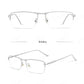 LUSEEN AG2247 Photochromic Anti-Radiation Eyeglasses Unisex Replaceable Lens Fashion Semi Rimless Rectangle Frame